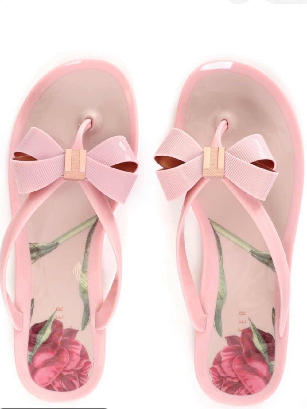 Ted Baker Pink Bow Jelly Flip Flop Thongs